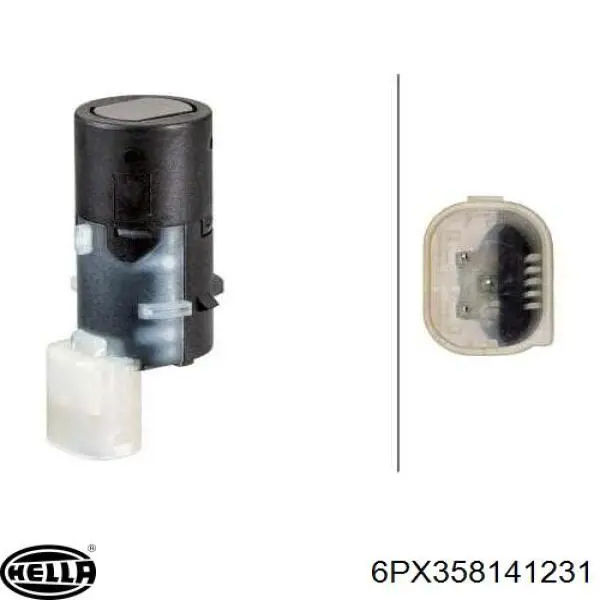 Купити 6PX358141231 HELLA Датчик сигналізації паркування (парктронік), задній