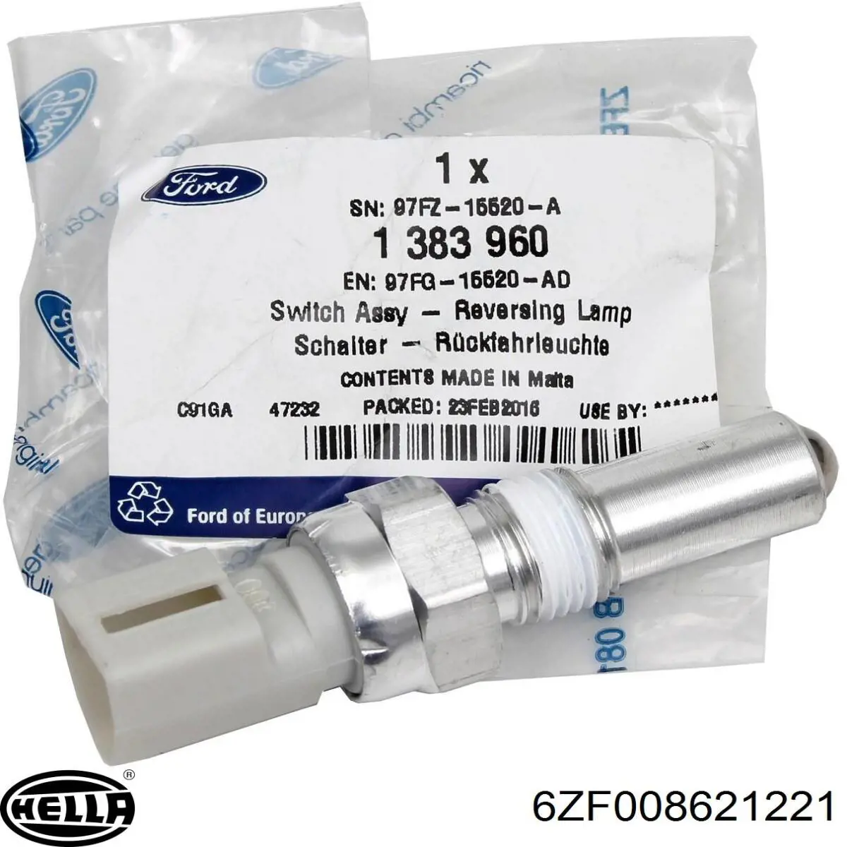 Купити 6ZF008621221 HELLA Вмикач ліхтарів заднього ходу