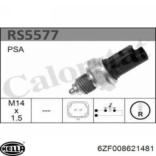 Датчик включення ліхтарів заднього ходу 6ZF008621481 HELLA