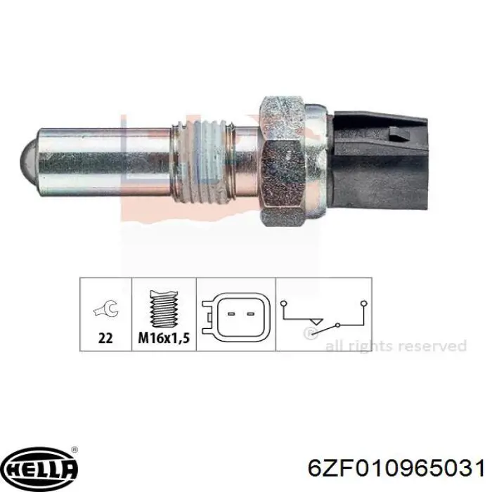 Купити 6ZF010965031 HELLA Вмикач ліхтарів заднього ходу