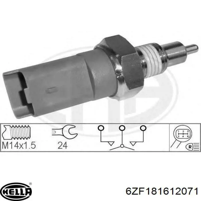 Купити 6ZF181612071 HELLA Вмикач ліхтарів заднього ходу