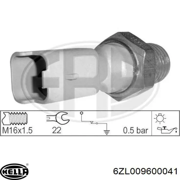 Купити 6ZL009600041 HELLA Датчик тиску масла