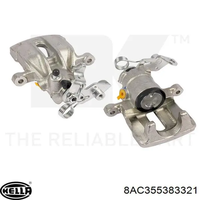 Купити 8AC355383321 HELLA Супорт задній правий
