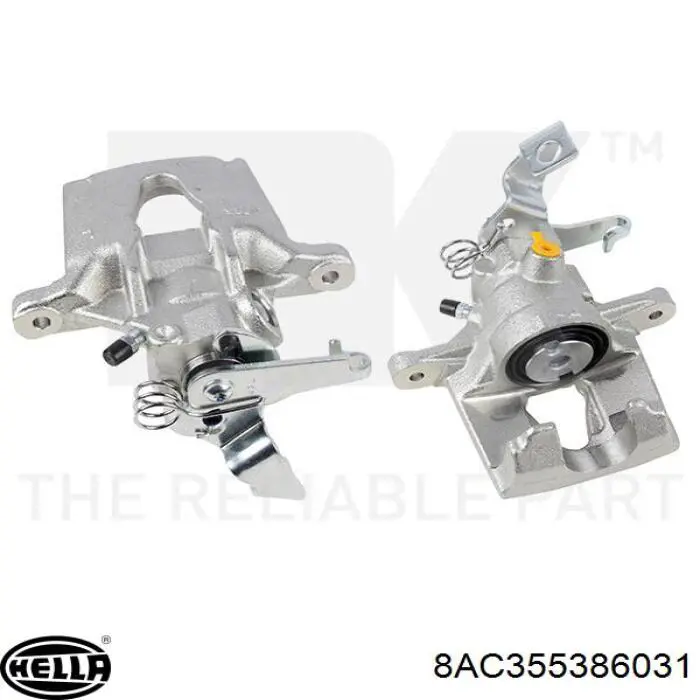 Купити 8AC355386031 HELLA Супорт задній лівий