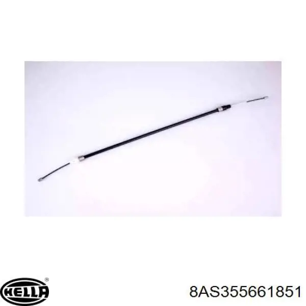 Трос стоянкового гальма задній правий HELLA 8AS355661851 ціна, від 6.38 USD