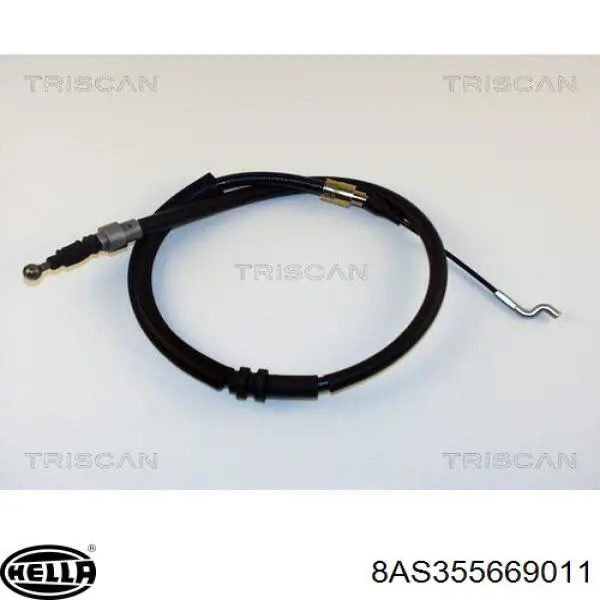 Трос ручного гальма задній, правий/лівий HELLA 8AS355669011 ціна, від 7.26 USD