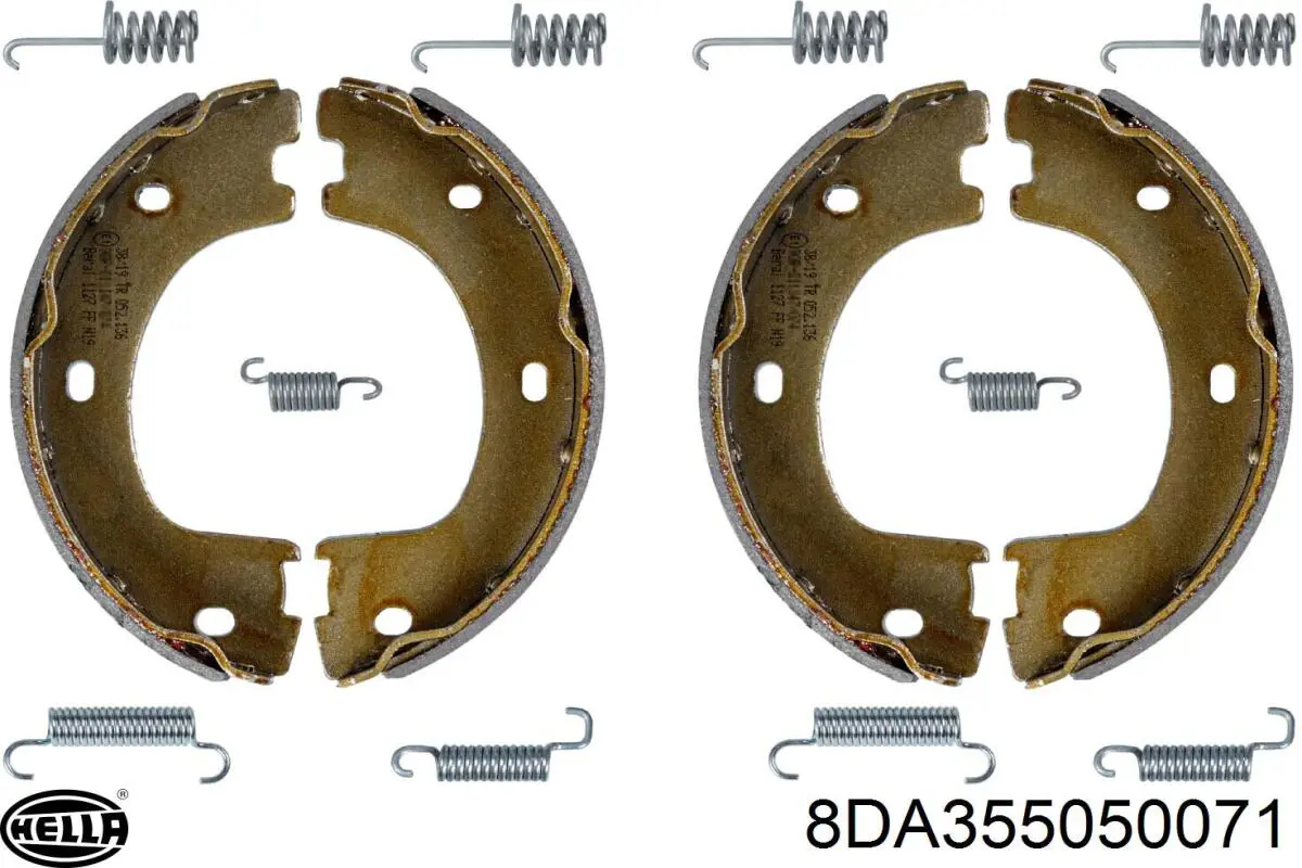 Колодки стоянкового гальма HELLA 8DA355050071