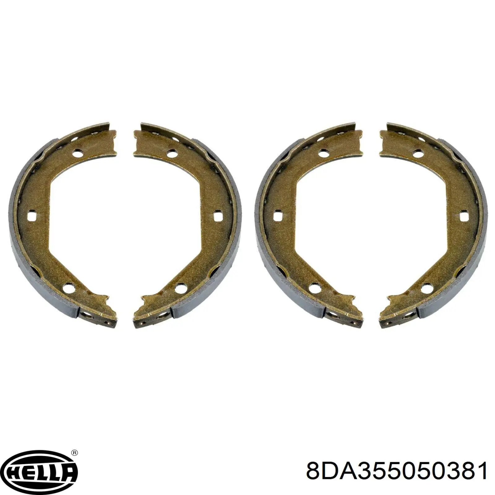 Колодки стоянкового гальма HELLA 8DA355050381