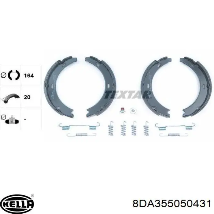 Колодки ручника 8DA355050431 HELLA