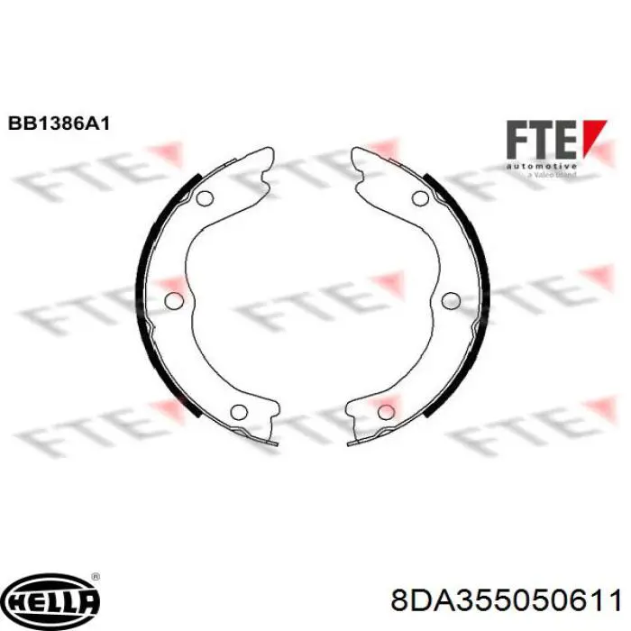 Купити 8DA355050611 HELLA Гальмівні колодки гальма стоянки