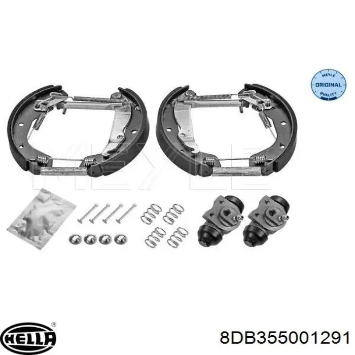 Колодки гальмові задні, барабанні 8DB355001291 HELLA