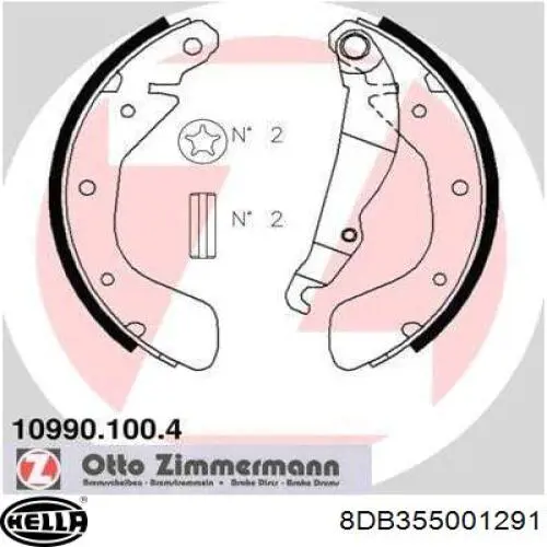 Гальма робочі задні ножні і гальмівні барабани HELLA 8DB355001291