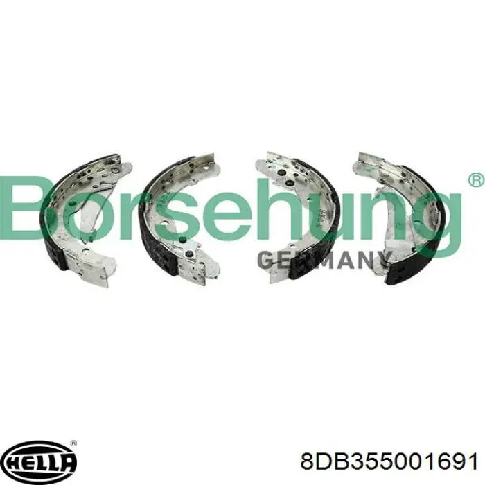 Купити 8DB355001691 HELLA Колодки гальмові задні, барабанні