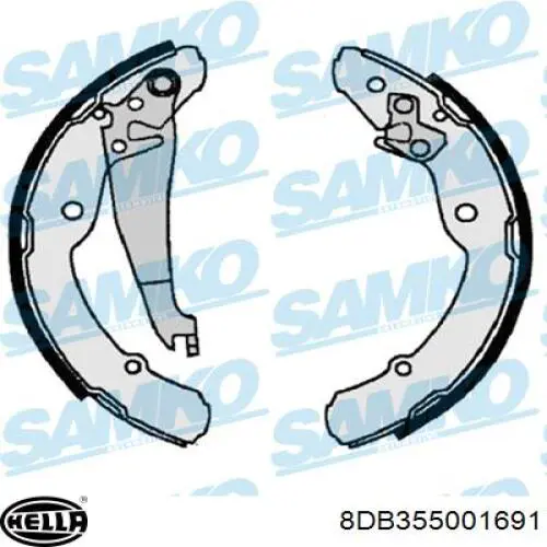 Колодки гальмові задні, барабанні HELLA 8DB355001691 ціна, від 23.97 USD