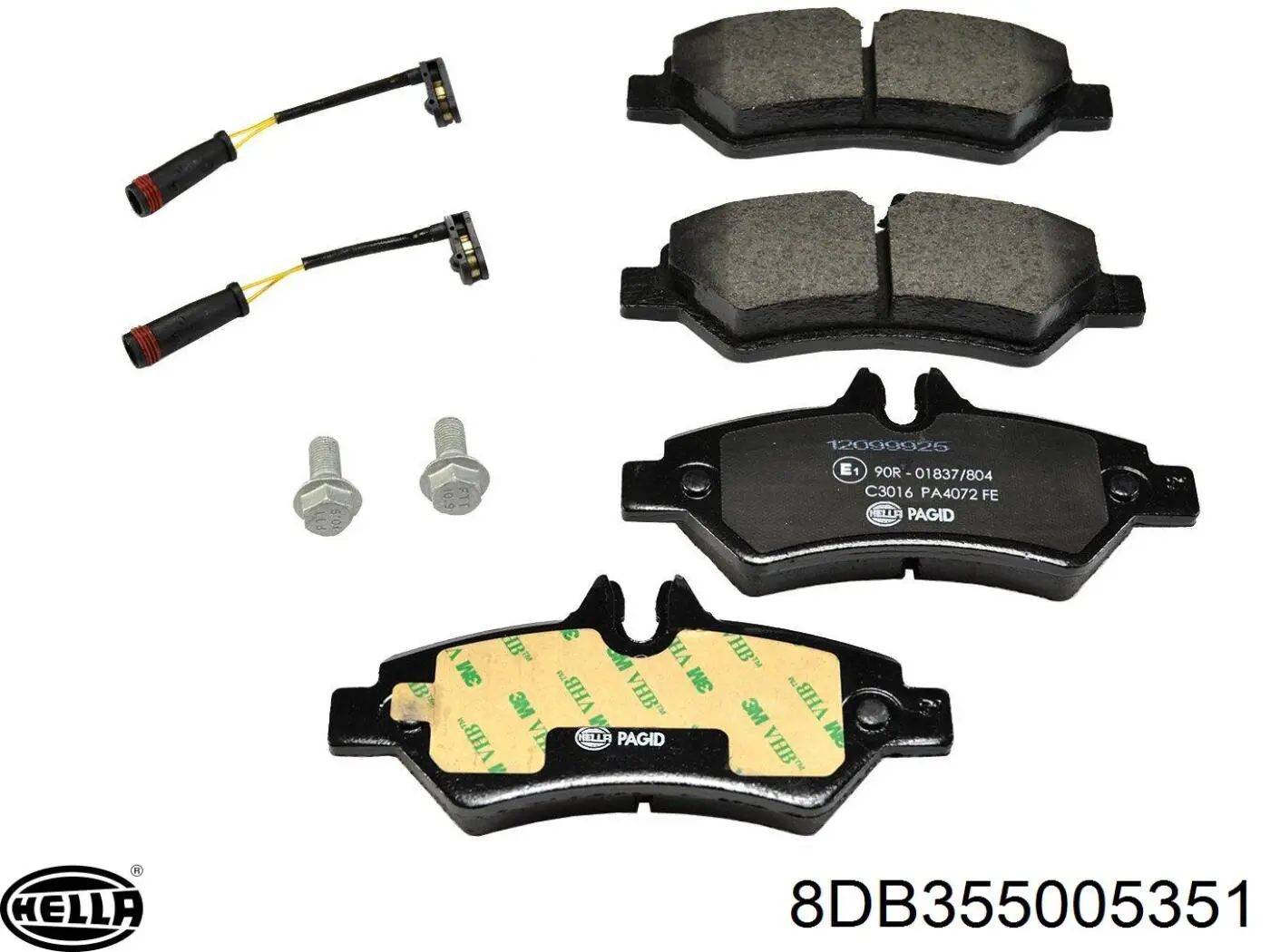 Купити 8DB355005351 HELLA Задні колодки