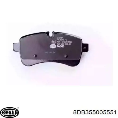 Задні дискові колодки HELLA 8DB355005551
