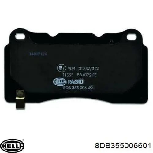 Купити 8DB355006601 HELLA Колодки гальмівні передні, дискові