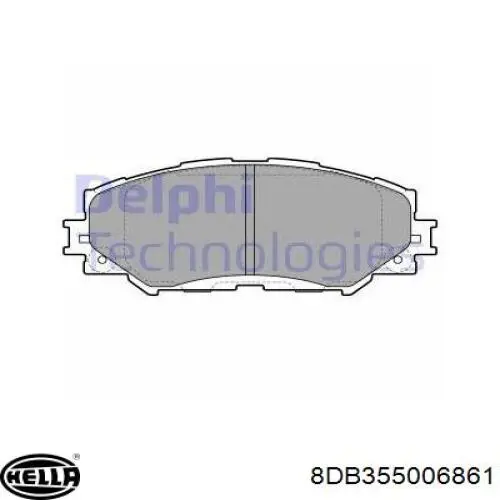 Купити 8DB355006861 HELLA Колодки гальмівні передні, дискові