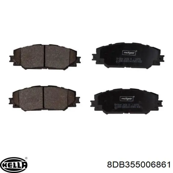 Купити 8DB355006861 HELLA Колодки гальмівні передні, дискові