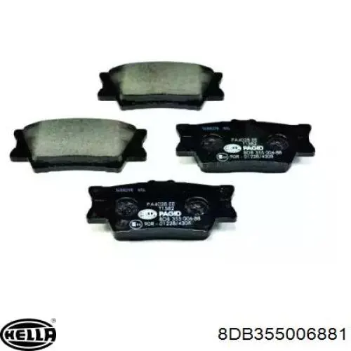 Купити 8DB355006881 HELLA Задні колодки