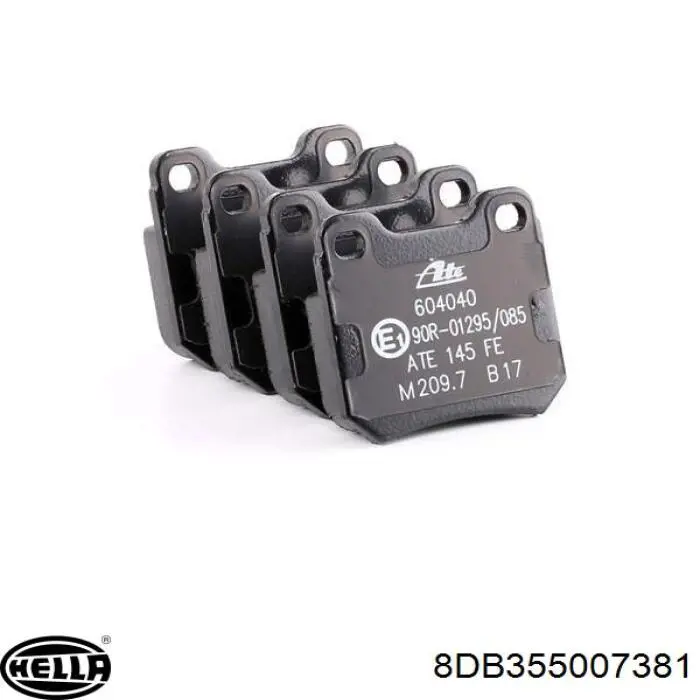 Задні гальмівні колодки 8DB355007381 HELLA