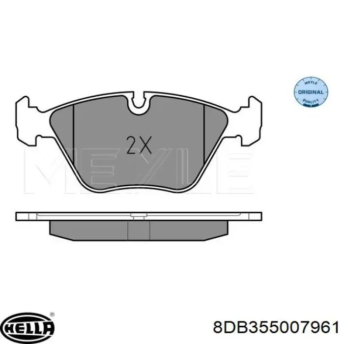 Передні тормозні колодки 8DB355007961 HELLA
