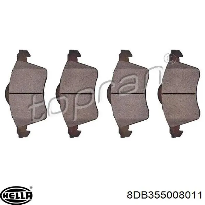 Передні тормозні колодки 8DB355008011 HELLA