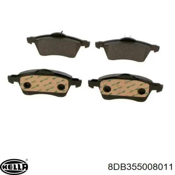Передні тормозні колодки 8DB355008011 HELLA