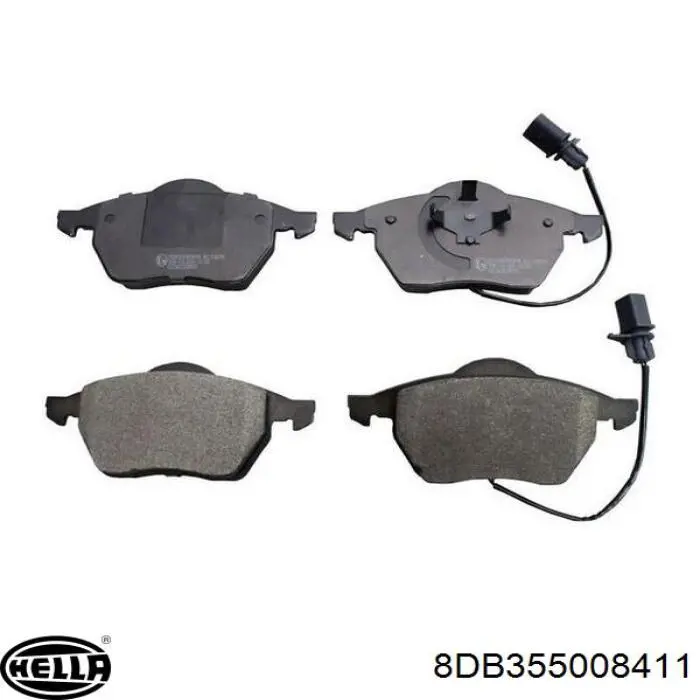 Купити 8DB355008411 HELLA Колодки гальмівні передні, дискові