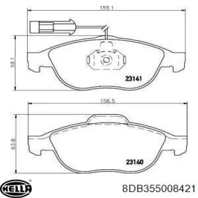71713144 Fiat/Alfa/Lancia Передні гальмівні колодки