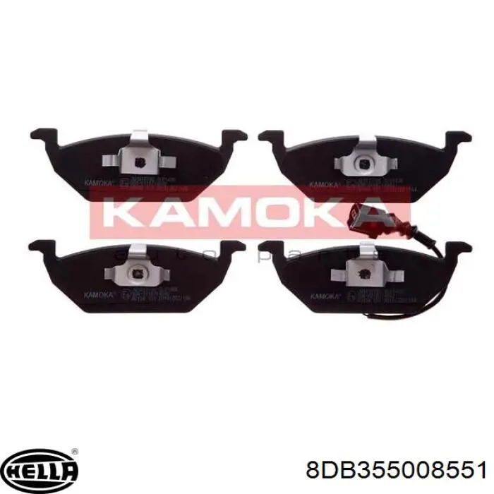 8DB355008551 HELLA Передні гальмівні колодки