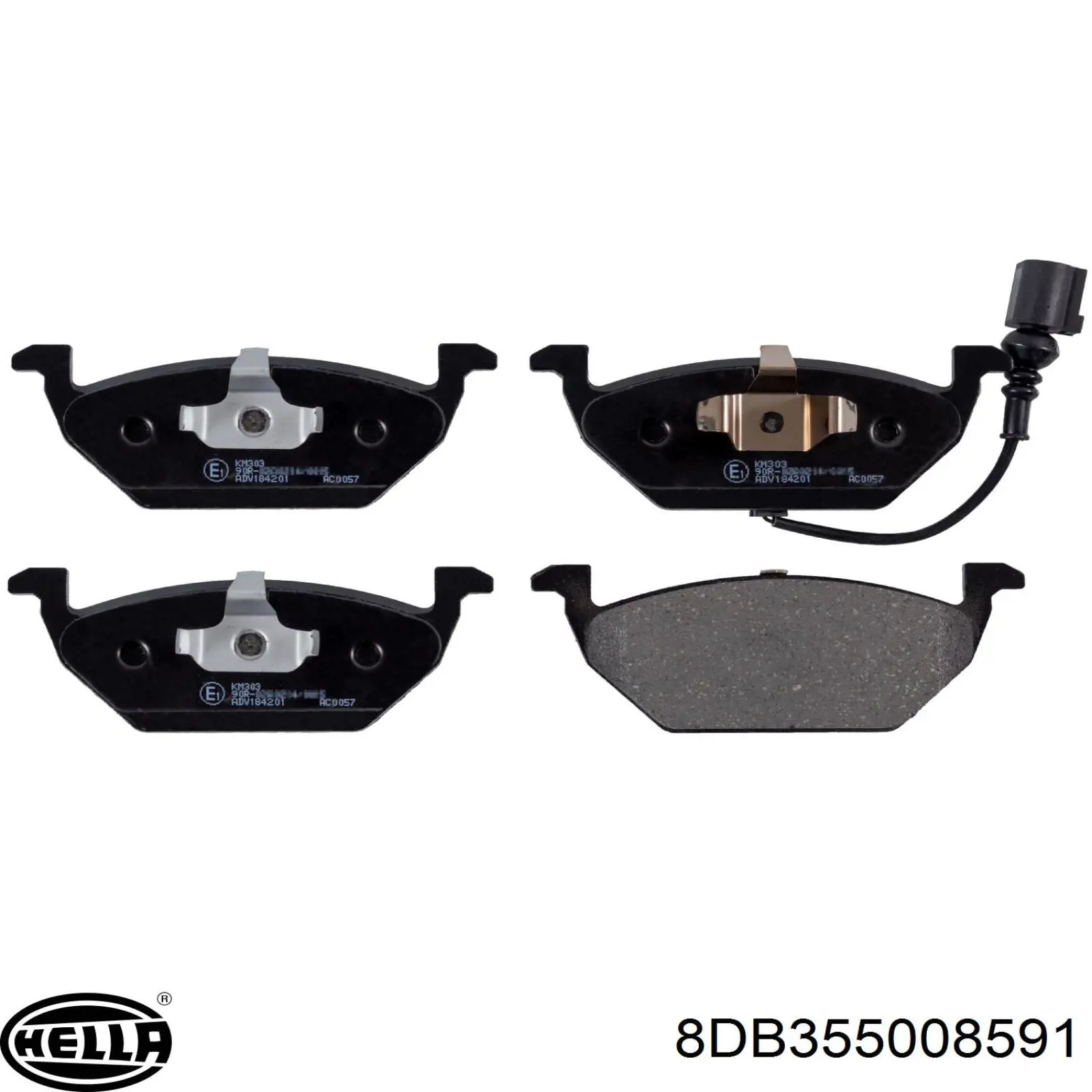 Купити 8DB355008591 HELLA Колодки гальмівні передні, дискові
