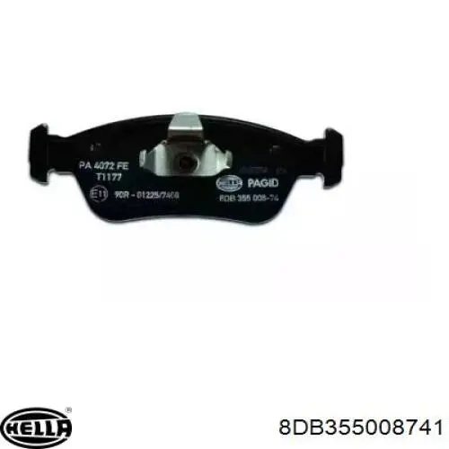 Купити 8DB355008741 HELLA Колодки гальмівні передні, дискові