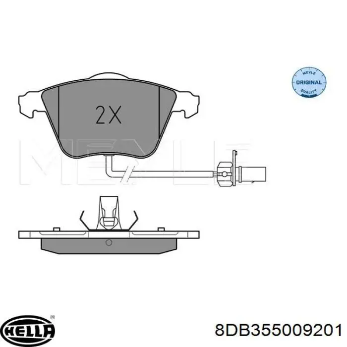 Гальмівні колодки HELLA 8DB355009201 ціна, від 33.52 USD