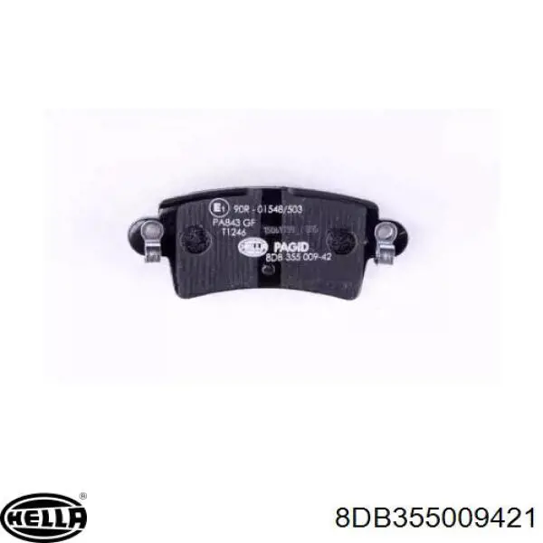 Колодки гальмові задні, дискові 8DB355009421 HELLA