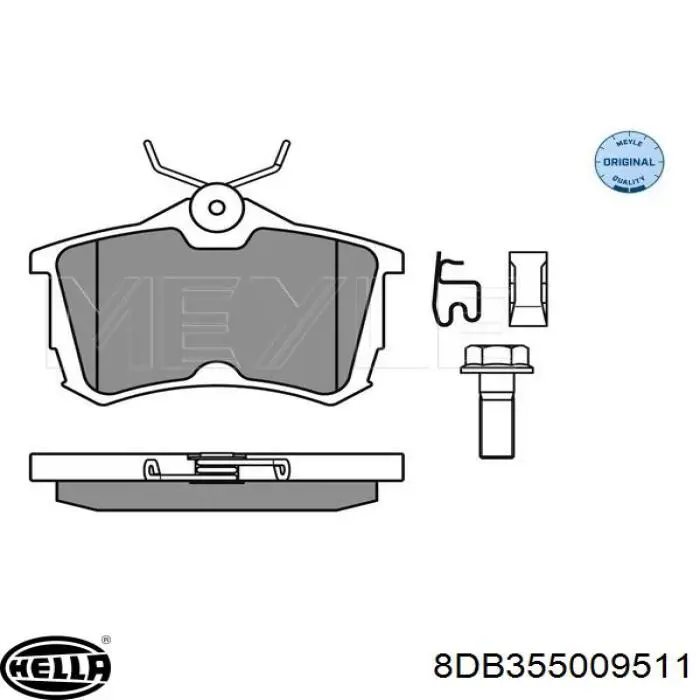 Задні гальмівні колодки HELLA 8DB355009511 ціна, від 19.29 USD