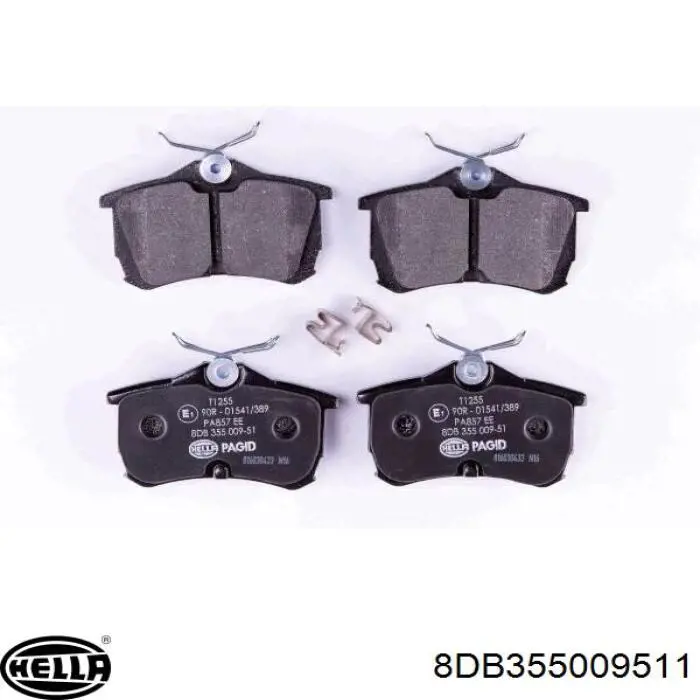Задні дискові колодки HELLA 8DB355009511