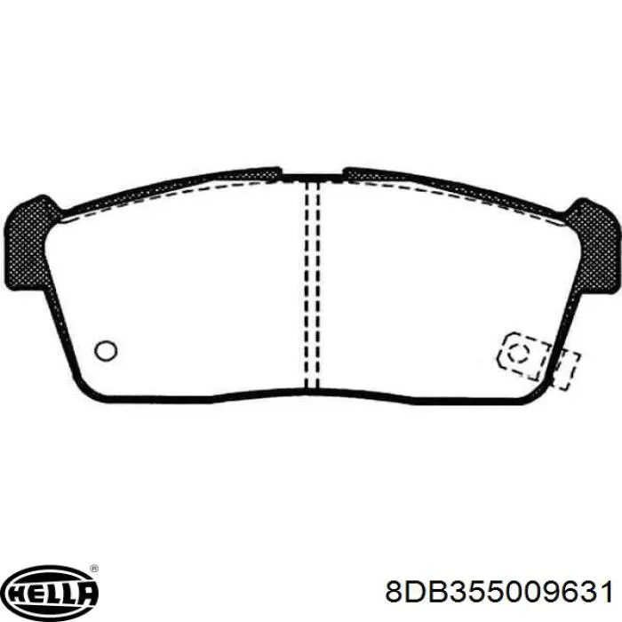 Купити 8DB355009631 HELLA Колодки гальмівні передні, дискові