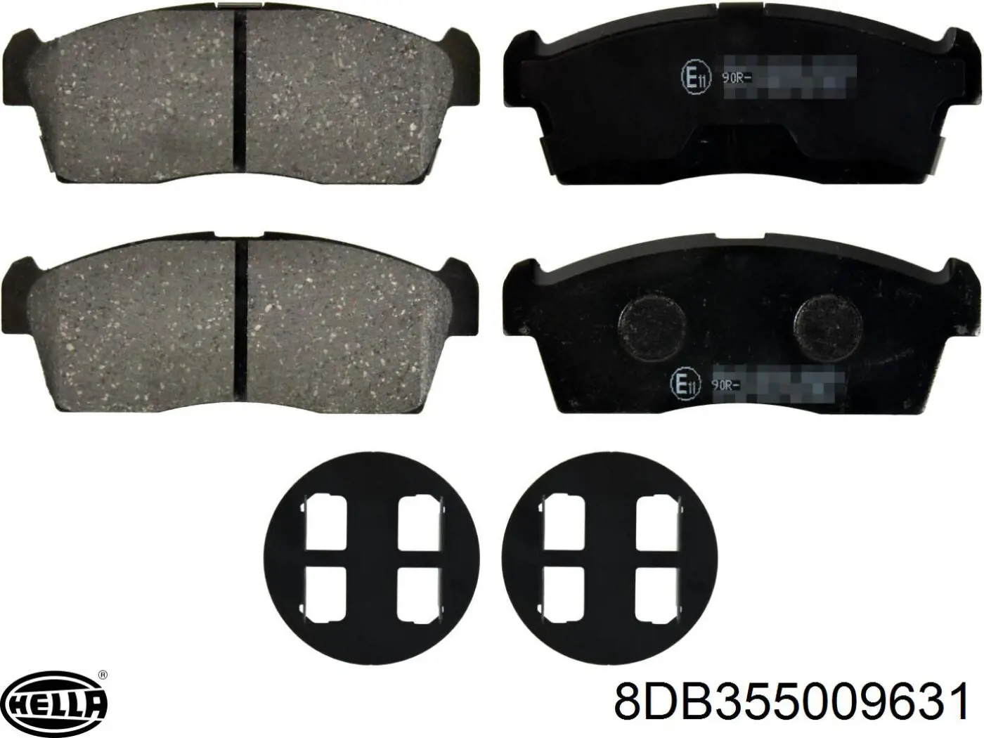 8DB355009631 HELLA Передні гальмівні колодки