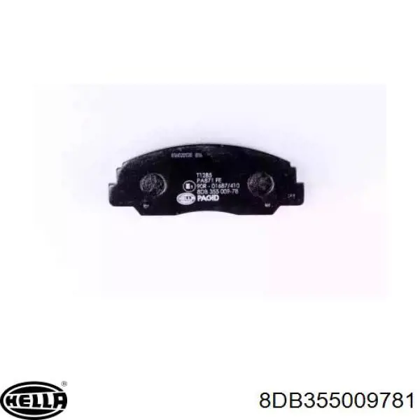 Колодки гальмівні передні, дискові 8DB355009781 HELLA