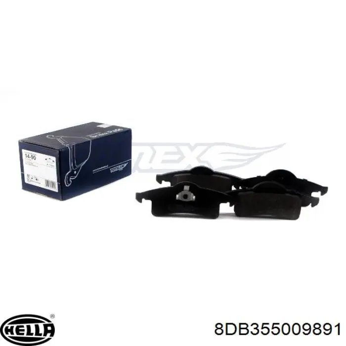 Задні гальмівні колодки 8DB355009891 HELLA