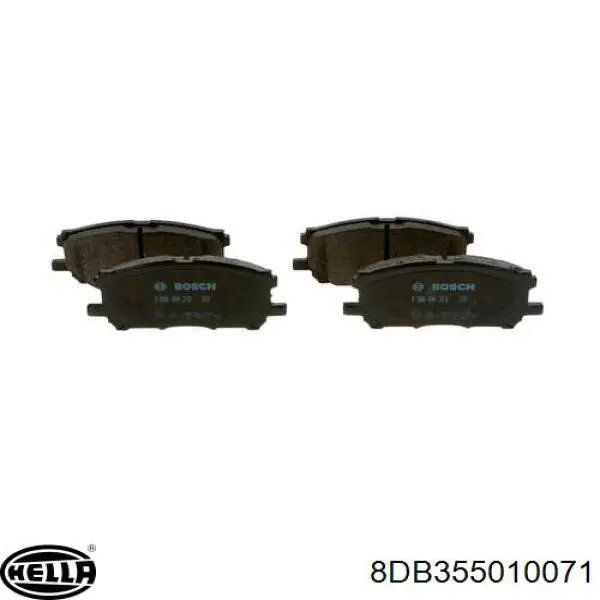 Купити 8DB355010071 HELLA Колодки гальмівні передні, дискові
