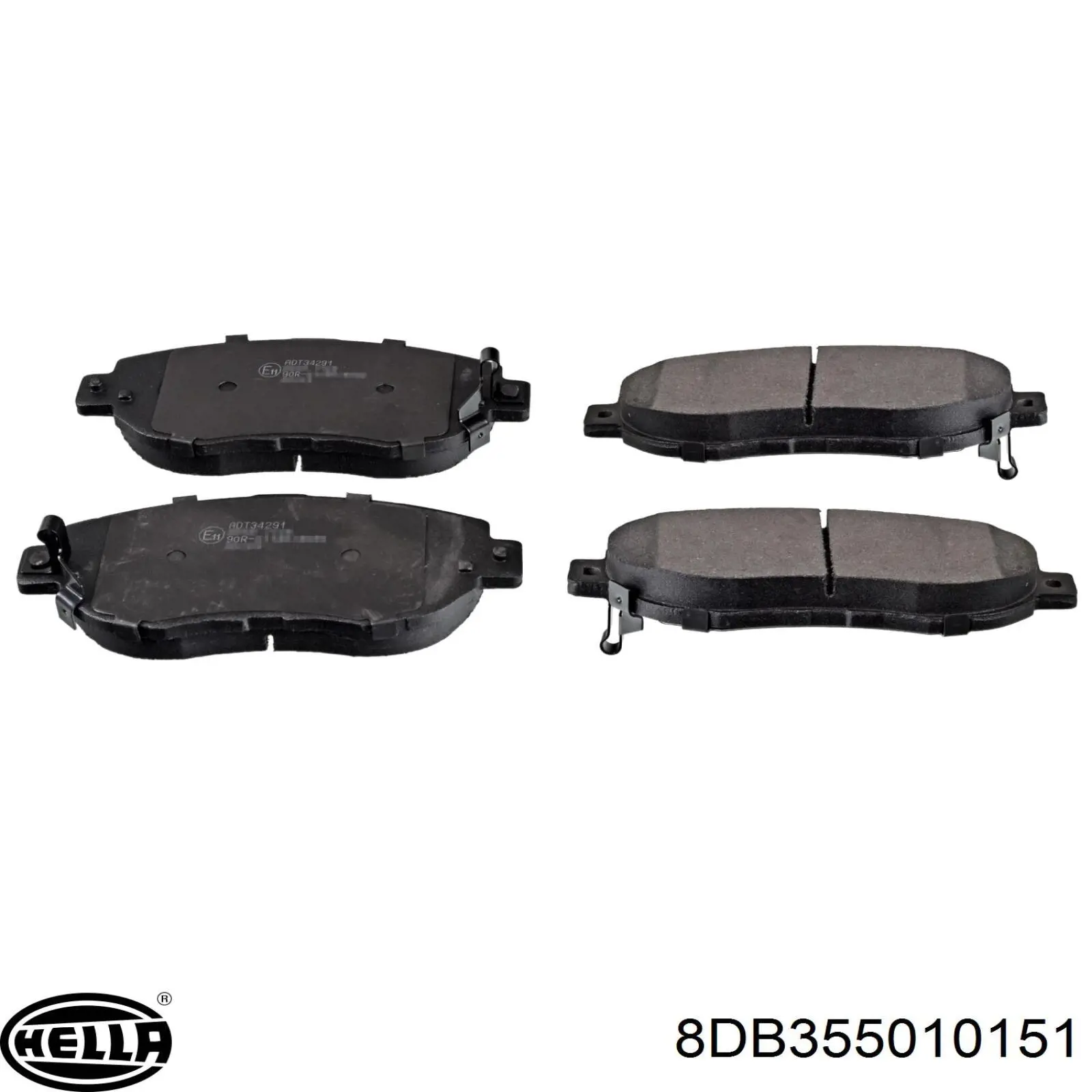 Передні тормозні колодки 8DB355010151 HELLA
