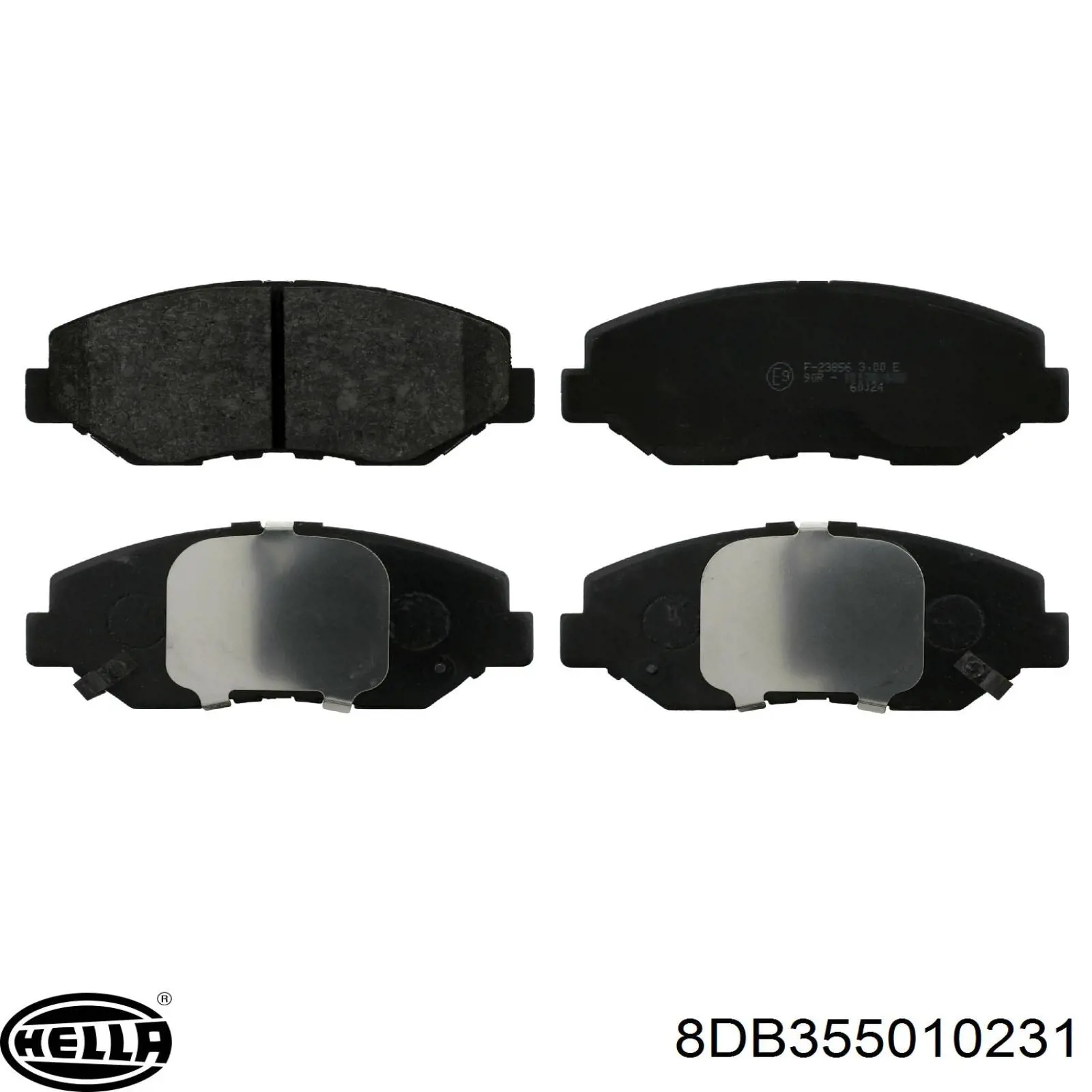 Купити 8DB355010231 HELLA Колодки гальмівні передні, дискові