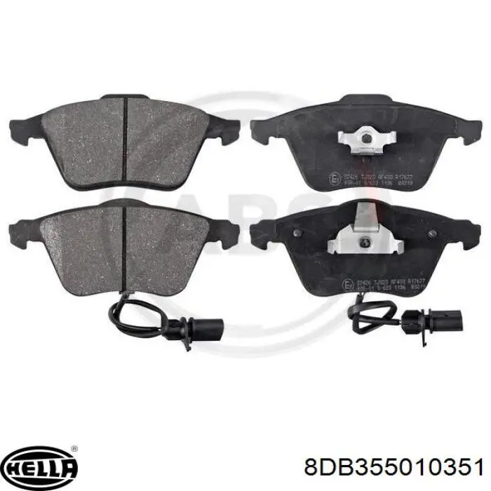 Купити 8DB355010351 HELLA Колодки гальмівні передні, дискові