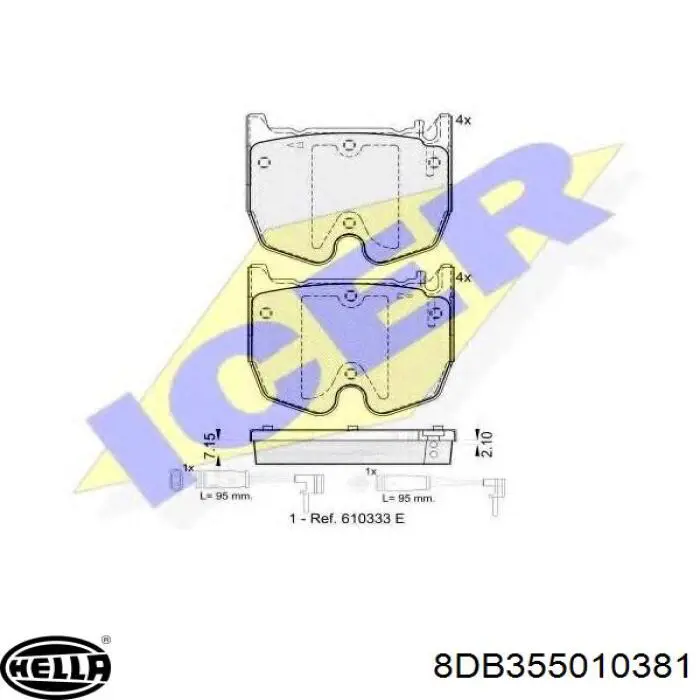 Купити A1994210610 Mercedes Колодки гальмівні передні, дискові