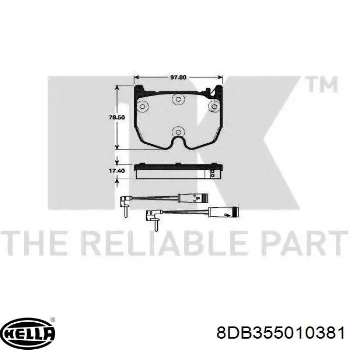 Передні тормозні колодки A1994210610 Mercedes
