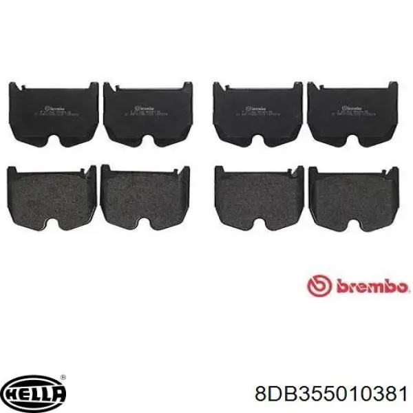 Купити 8DB355010381 HELLA Колодки гальмівні передні, дискові