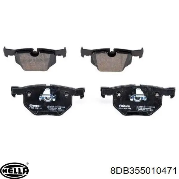 Купити 8DB355010471 HELLA Задні колодки
