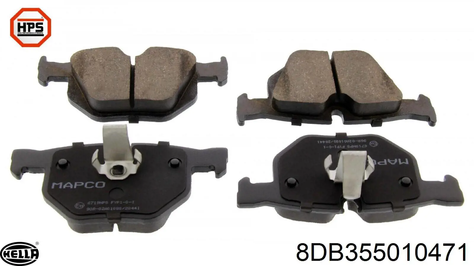 Задні гальмівні колодки 8DB355010471 HELLA